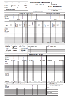 FORM 34-H-103 CUMULATIVE RCR GRADES 7-9