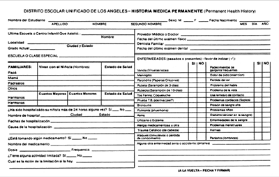 FORM 34-EH-67A PERMAMENT HEALTH HIST/SPA